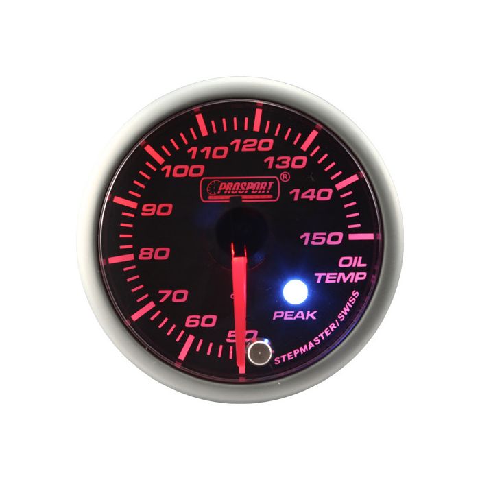 Wskaźnik Prosport temperatura oleju seria Stepper Motor Peak 52mm