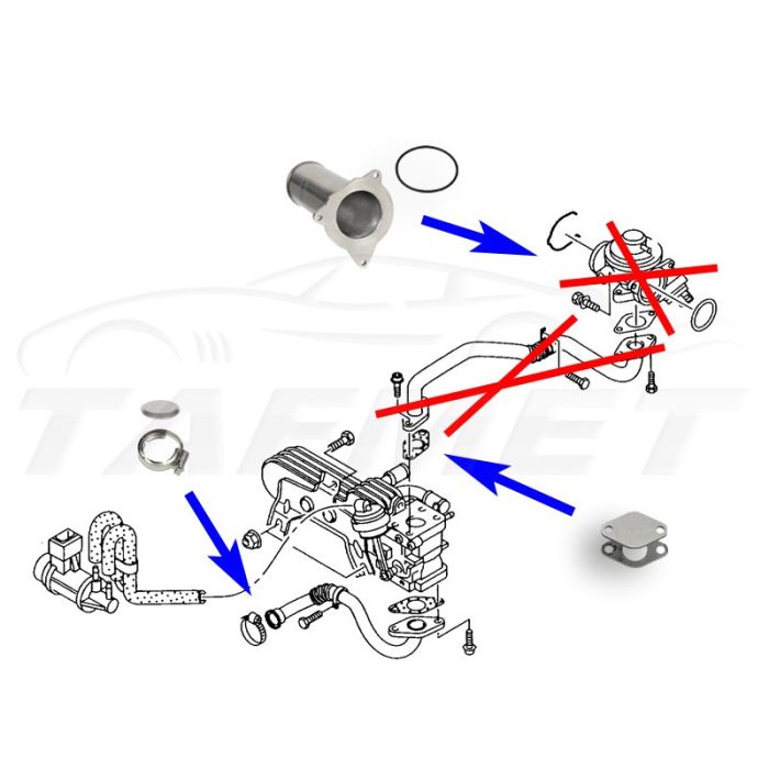 Zamiennik zaworu EGR VW Touareg T5 z silnikami R5 2.5 TDI BAC BLK AXE AXD