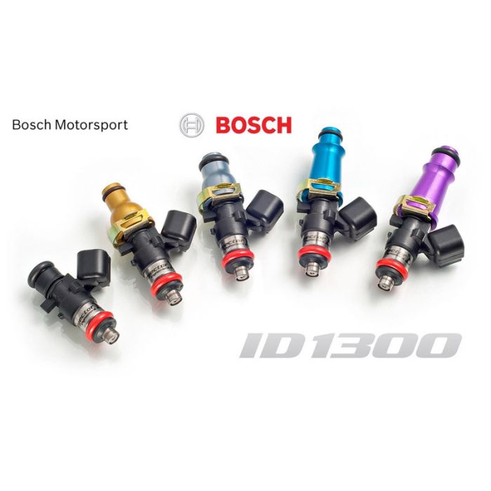 Zestaw 4 wtryskiwaczy paliwa Injector Dynamics 1300cc/min, Mazda Miata MX-5 1.6l 1.8l 90-05 / Miata MX-5 Mazdaspeed 1.8 Turbo 94-05 60mm / 11mm (blue)