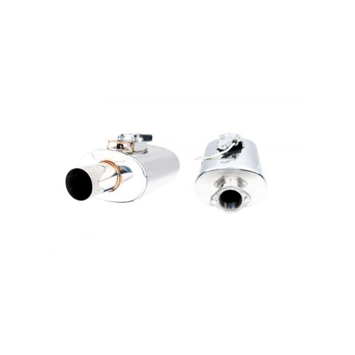 Oval body muffler XForce with Varex system 16,51cm x 25,4cm x 40,64cm