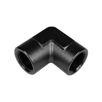 Adapter 1/4 NPT 90' female-female coupler hose fitting Black