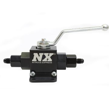 Lightweight Billet Aluminum In-Line Ball Valve- 1/2 Inch I.D. W/ 4AN Fittings Nitrous Express NX-15159-4