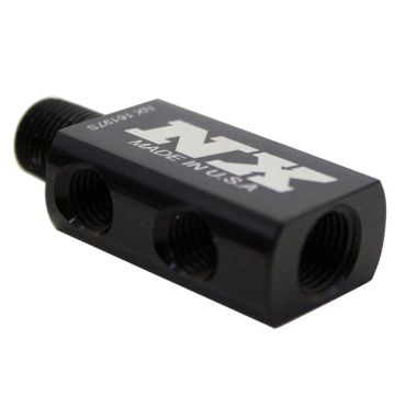Compact Distribution Block W/Gauge Port Nitrous Express NX-16197S