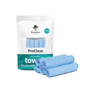 KAVALIER ProClean Microfiber Towel - GlassAssault Perfect Glass Polisher 5pack