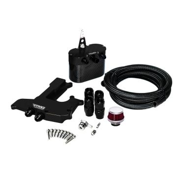 RTMG Performance Carbon Fiber Oil Catch Can Kit for 1.8/2.0 TSI Large Black