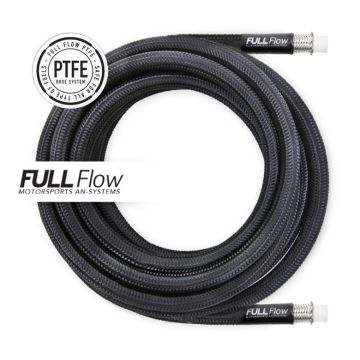 Black Nylon PTFE Stainless Braided Fuel Hose AN6 Nuke Performance 2m (6.5ft)