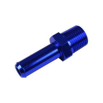 3/8 NPT to 12-13mm (1/2) Push On Barb Tail Hose Pipe Fitting Adapter Fuel Blue