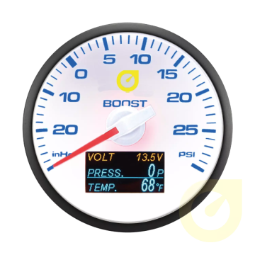 Auto Gauge 60mm - 4in1 Boost Voltage Oil Pressure & Temperature Gauge