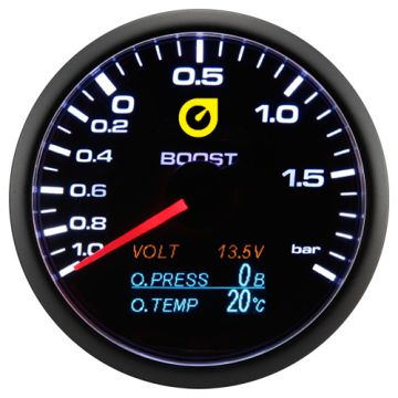 Auto Gauge 60mm - 4in1 Boost Voltage Oil Pressure & Temperature Gauge