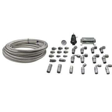 DeatschWerks Return Plumbing Kit PTFE 8AN Feed 6AN Return for Hemi 2006+