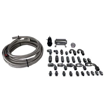 DeatschWerks X3 Series Pump Hanger -8AN feed with -6AN return CPE Plumbing Kit for 1999-2004 Ford F-150 Lightning