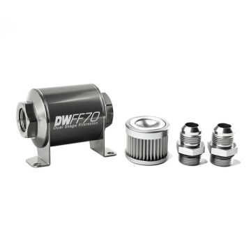 DeatschWerks In-Line Fuel Filter Kit -10AN 10 Micron 70mm