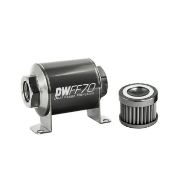 DeatschWerks In-Line Fuel Filter Kit -10AN Female 40 Micron 70mm