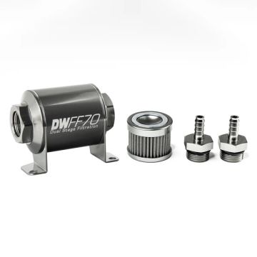 DeatschWerks In-Line Fuel Filter Kit 5/16IN 100 Micron 70mm