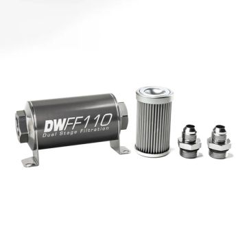 DeatschWerks In-Line Fuel Filter Kit -8AN 10 Micron 110mm