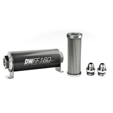 DeatschWerks In-Line Fuel Filter Kit -8AN 5 Micron 160mm