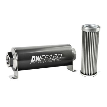DeatschWerks In-Line Fuel Filter Kit -10AN Female 5 Micron 160mm