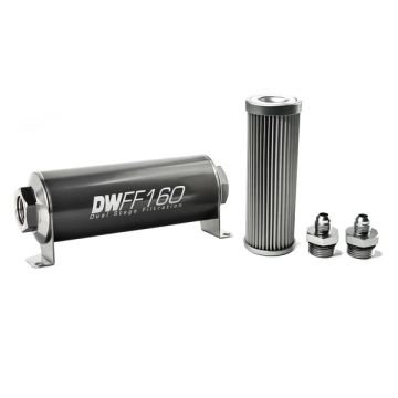 DeatschWerks In-Line Fuel Filter Kit -6AN 10 Micron 160mm