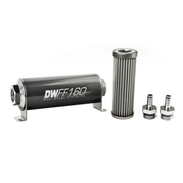 DeatschWerks In-Line Fuel Filter Kit 3/8IN 40 Micron 160mm