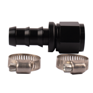 Hose Fitting Pulsar PSR Push Lock Barb 10AN Straight Aluminum with Clamps
