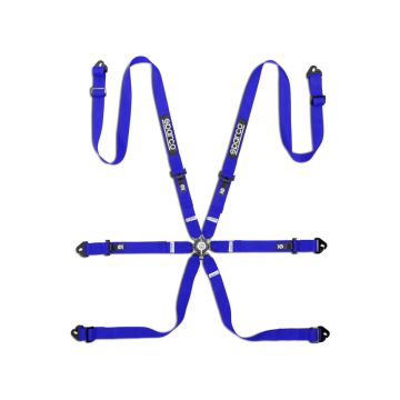 Sparco BRN0081B0.B Competition H-2 6 Point Harness FIA Approved 8853-2016 Blue