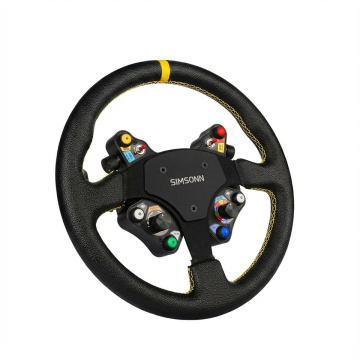 Leather Steering Wheel Carbon Hub SIMSONN Simulator Simracing