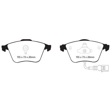 DP81946RPX Racing Brake Pads RP-X Racing EBC Brakes for Audi S3 8P PR-1ZK TT quattro 8J Volkswagen Golf Mk6 Scirocco Audi TT quattro TTS quattro Volkswagen Golf R Mk6 Scirocco R Golf Mk6 R