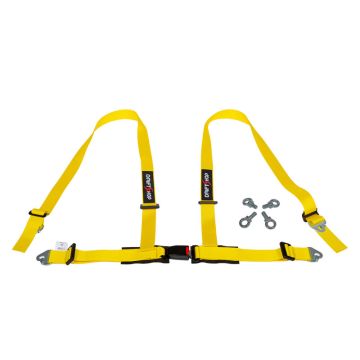 DriftShop 4 Point Harness 2" Yellow Road Approved ECE