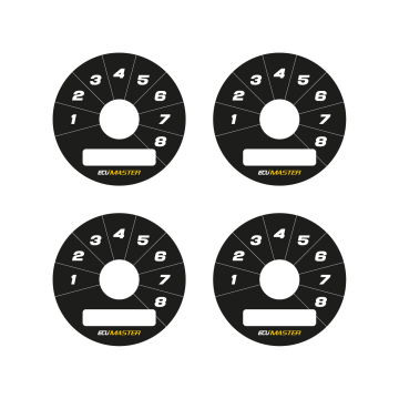 Ecumaster Rotary Switch 8pos Gauge Faces Black B01