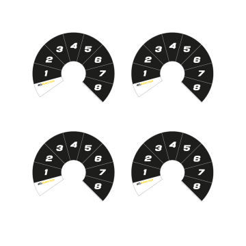 Ecumaster Rotary Switch 8pos Gauge Faces Black B02