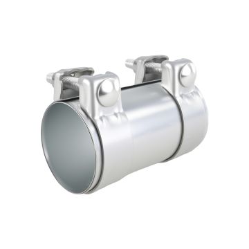 Exhaust pipe connector with clamps 63mm 2.5”