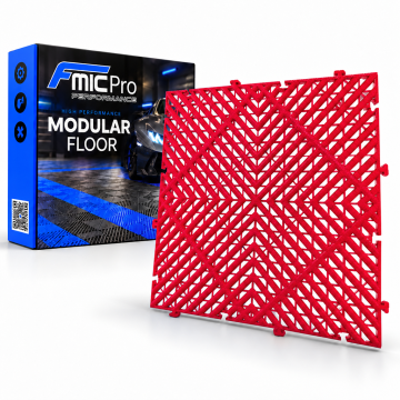 Modular Flooring Panel FMIC.Pro for garage and workshop 40x40cm 20mm Red