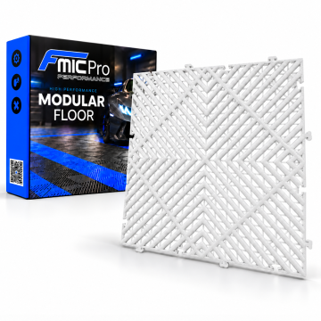 Modular Flooring Panel FMIC.Pro for garage and workshop 40x40cm 20mm White