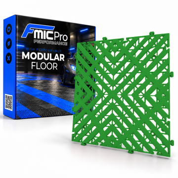 Modular Flooring Panel FMIC.Pro for garage and workshop 40x40cm 30mm Green