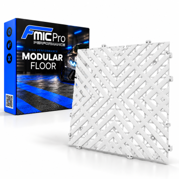 Modular Flooring Panel FMIC.Pro for garage and workshop 40x40cm 30mm White