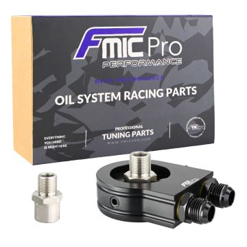 Oil Filter Sandwich Plate Cooler Adapter with Thermostat FMIC.Pro AN10