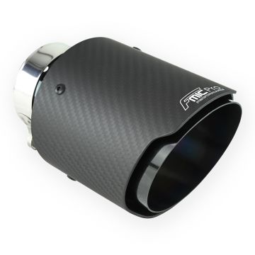 Stainless Steel Exhaust Tailpipe FMIC.Pro Type II Matte Carbon Black 89mm Tip 51mm Inlet
