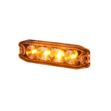 Warning Light Beacon LED Purelux Strobe Ultra Slim 12V 24V 96mm 8W