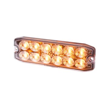 Warning Light Beacon LED Purelux Strobe Ultra Slim 12V 24V 111mm 15W