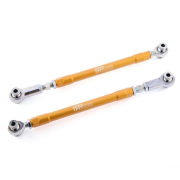 IRP Aluminium Rear Adjustable Toe Arms with Fluro Motorsport Bearings for BMW E8x E9x not M models Gold