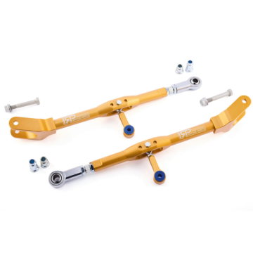 IRP Rear Upper Camber Arms Aluminium with Adjustable Sway Bar Mounts with Fluro Motorsport Bearing for BMW E46