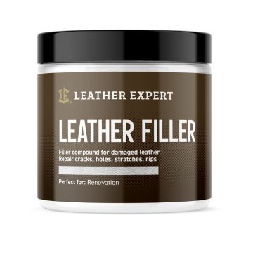 Leather Expert Leather Filler White white flexible filler for repairing holes cracks and damage in leather 250ml
