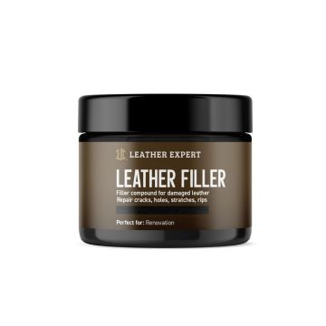 Leather Expert Leather Filler Black black flexible filler for repairing holes cracks and damage in leather 25ml