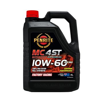 Motorcycle Engine Oil Penrite MC-4ST 10W-60 100% PAO ESTER Full Synthetic 4L