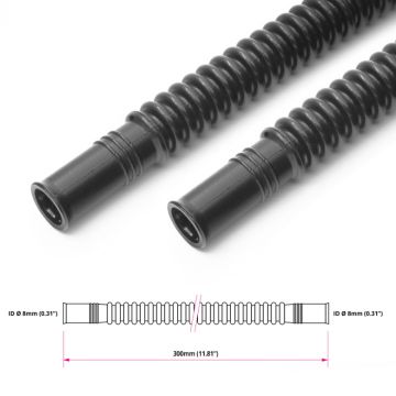 Nuke Performance Convoluted Black Nylon In-Tank Fuel Hose 8mm 300mm