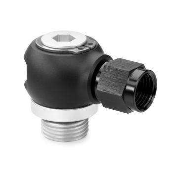 Nuke Performance Fitting Adapter 3/8 NPT to AN6 Female Full Flow Swivel Banjo