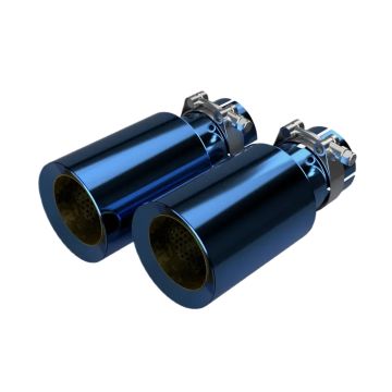 Titanium Exhaust Tips Blue Restomotive