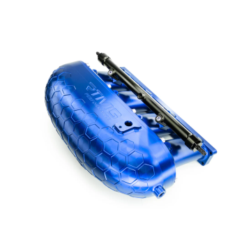 RTMG Performance Billet Aluminum Intake Manifold V2 with Delete Kit and Fuel Rail for 2.0 TSI TFSI EA888 Gen 4 Blue