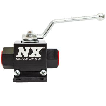 Lightweight Billet Aluminum In-Line Ball Valve 1/2 Inch I.D. Nitrous Express NX 15159