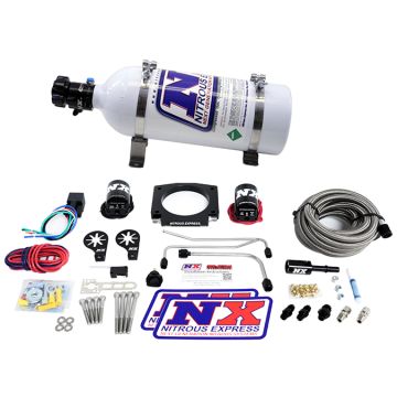 LS Single Entry 90mm Plate Hardline System with 5Lb Bottle (50-400Hp) Nitrous Express NX 20934S-05